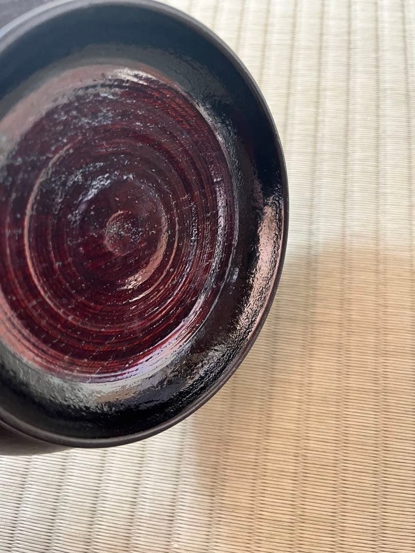 赤木明登　黒茶の小皿　輪島塗り