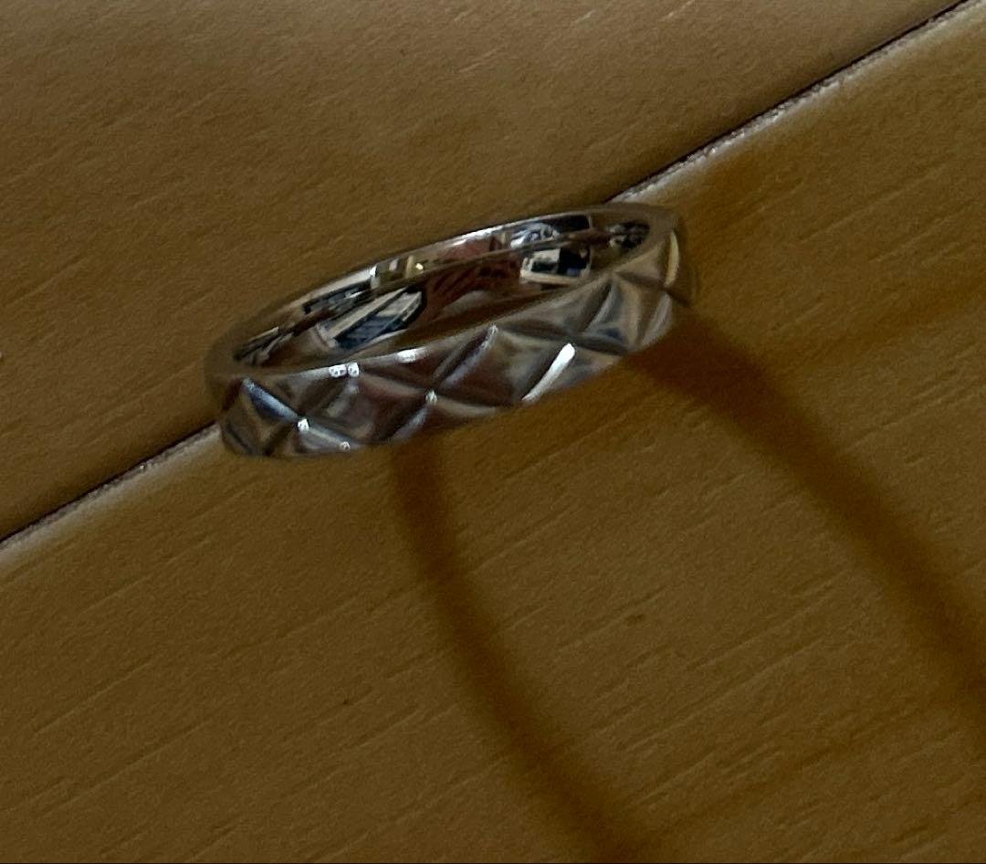 シャネル マトラッセ リング　プラチナ pt950 メンズ