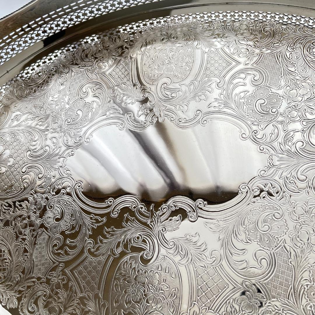 【Mappin&Webb】 マッピンアンドウェッブ ギャラリートレー 45cm