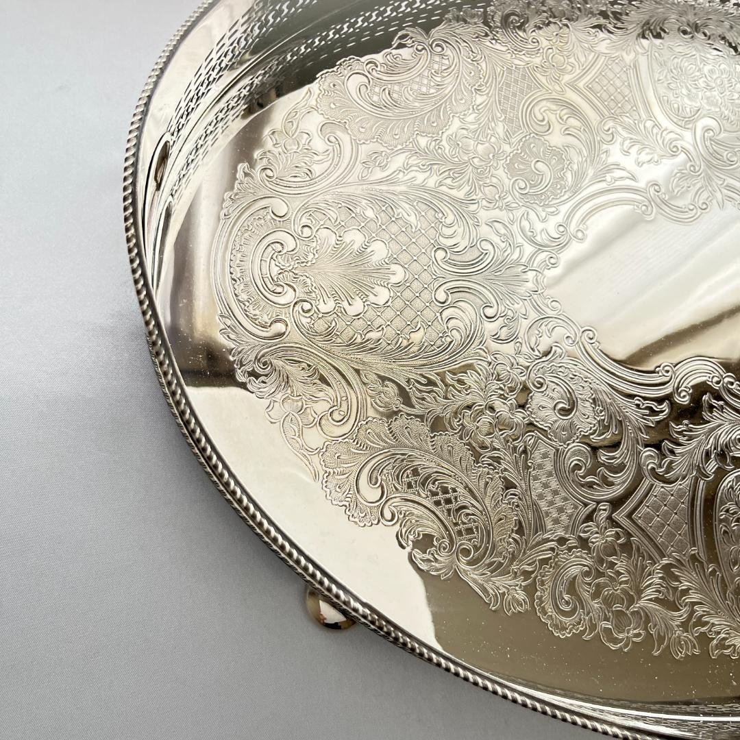 【Mappin&Webb】 マッピンアンドウェッブ ギャラリートレー 45cm