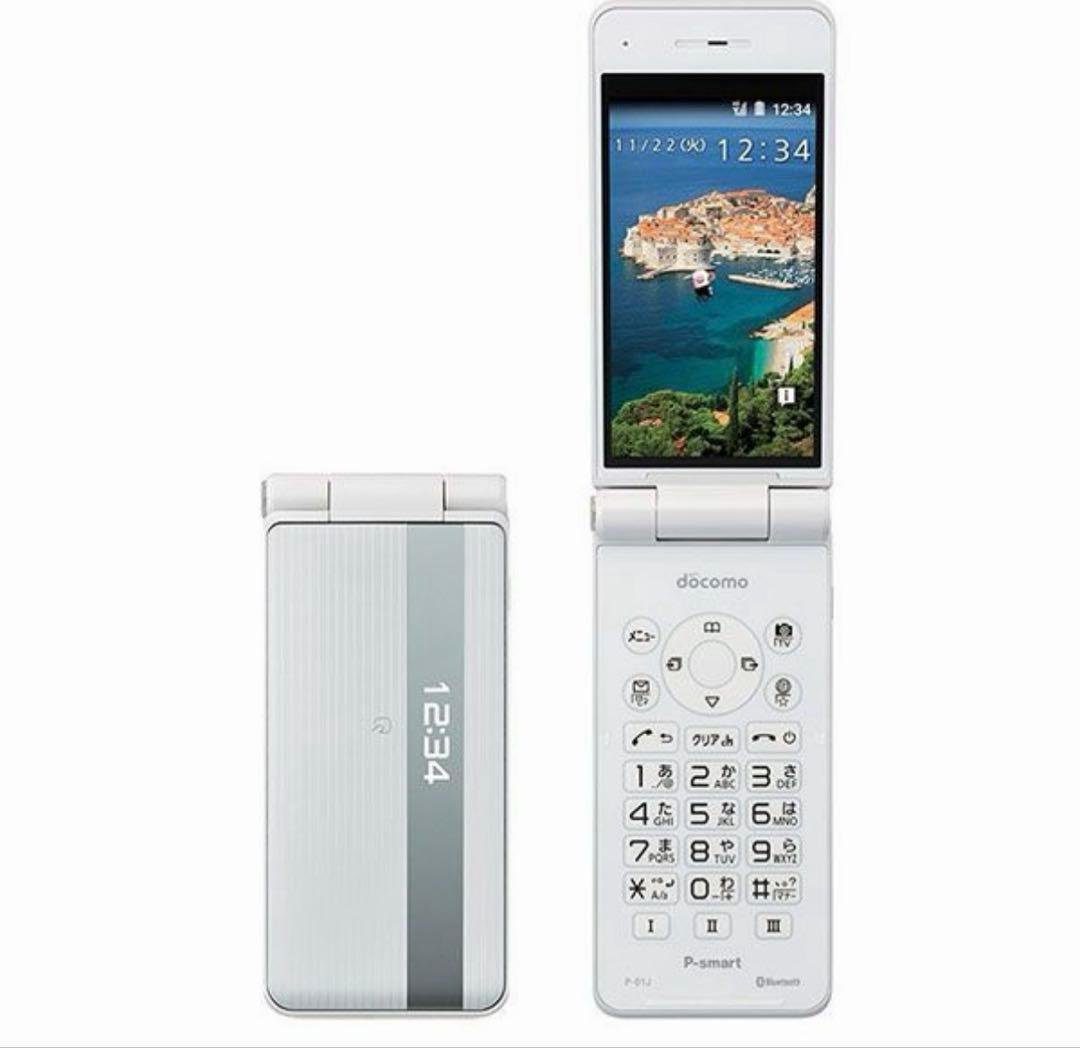 docomo P-smart ホワイト P-01J ガラホ