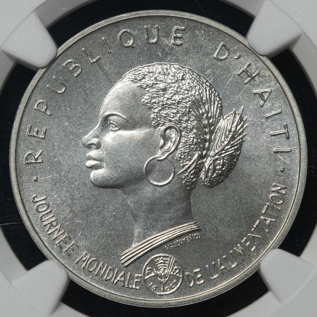 NGC-MS68 ハイチ 1981 世界食糧デー記念 銀貨 50Gourdes