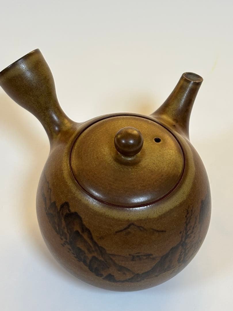 佐渡 無名異焼き 茶器セット湯呑み茶碗 5客 急須 1個 3代目伊藤赤水