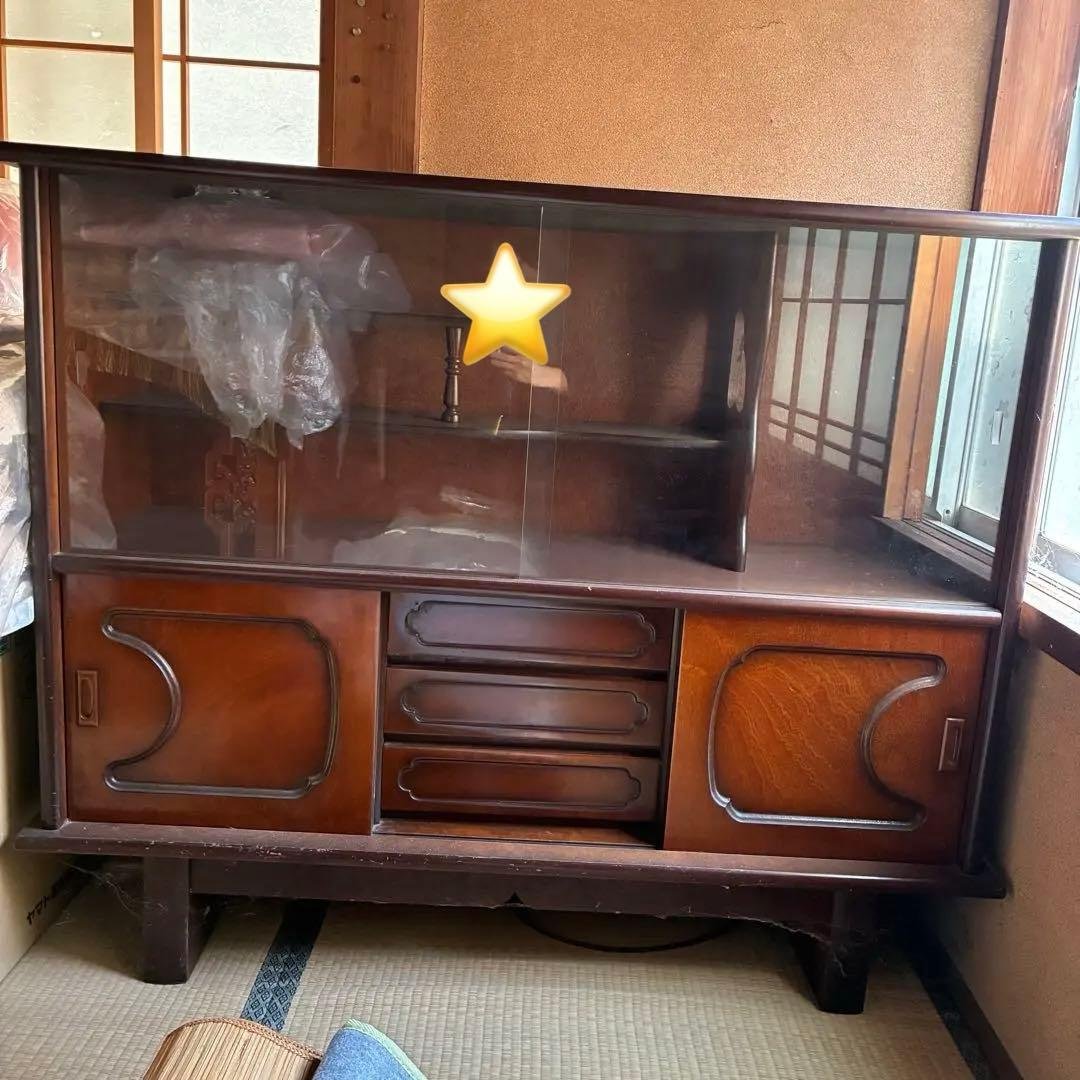古道具　桑の茶箪笥　レトロ