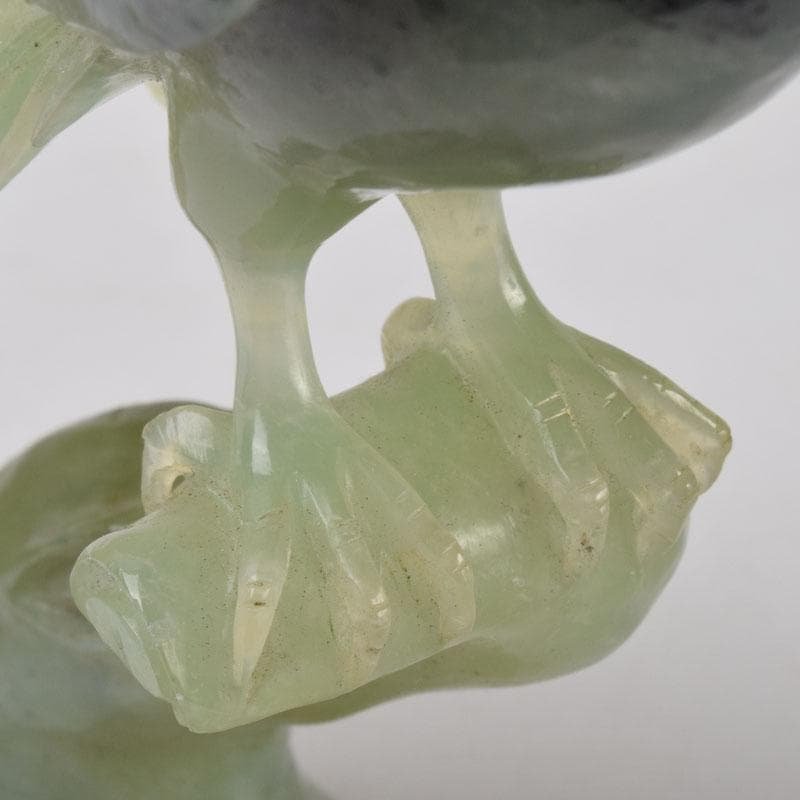 中国　玉石彫刻　鳥　置物　C　8647
