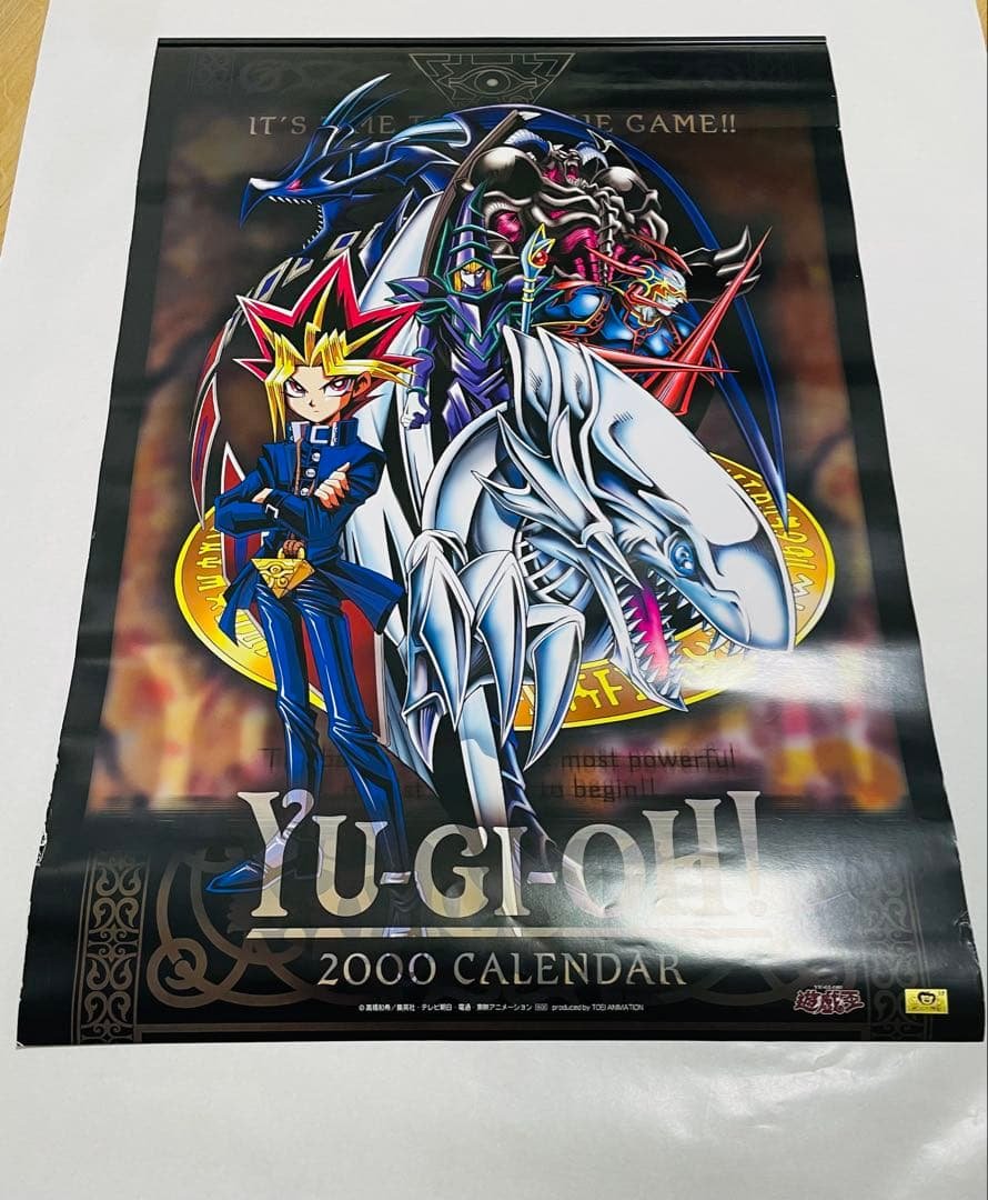 【美品超レア】遊戯王 2000年カレンダー 東映版 ブルーアイズ 希少 絶版
