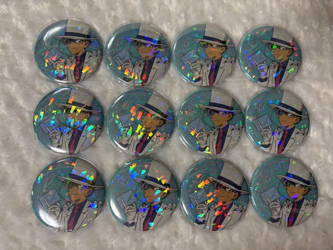 名探偵コナン 怪盗キッド 手紙 缶バッジ 12点