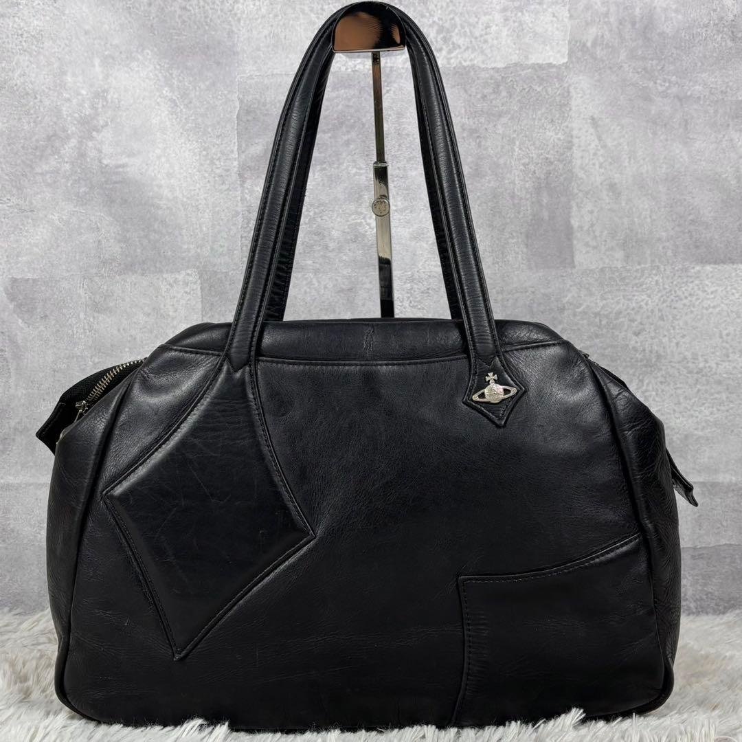 美品 Vivienne Westwood レザー ボストンバッグ トート オーブ