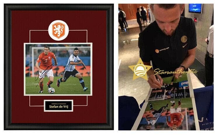 直筆サイン入り写真別 ステファン・デ・フライ サッカーオランダ SA鑑定済