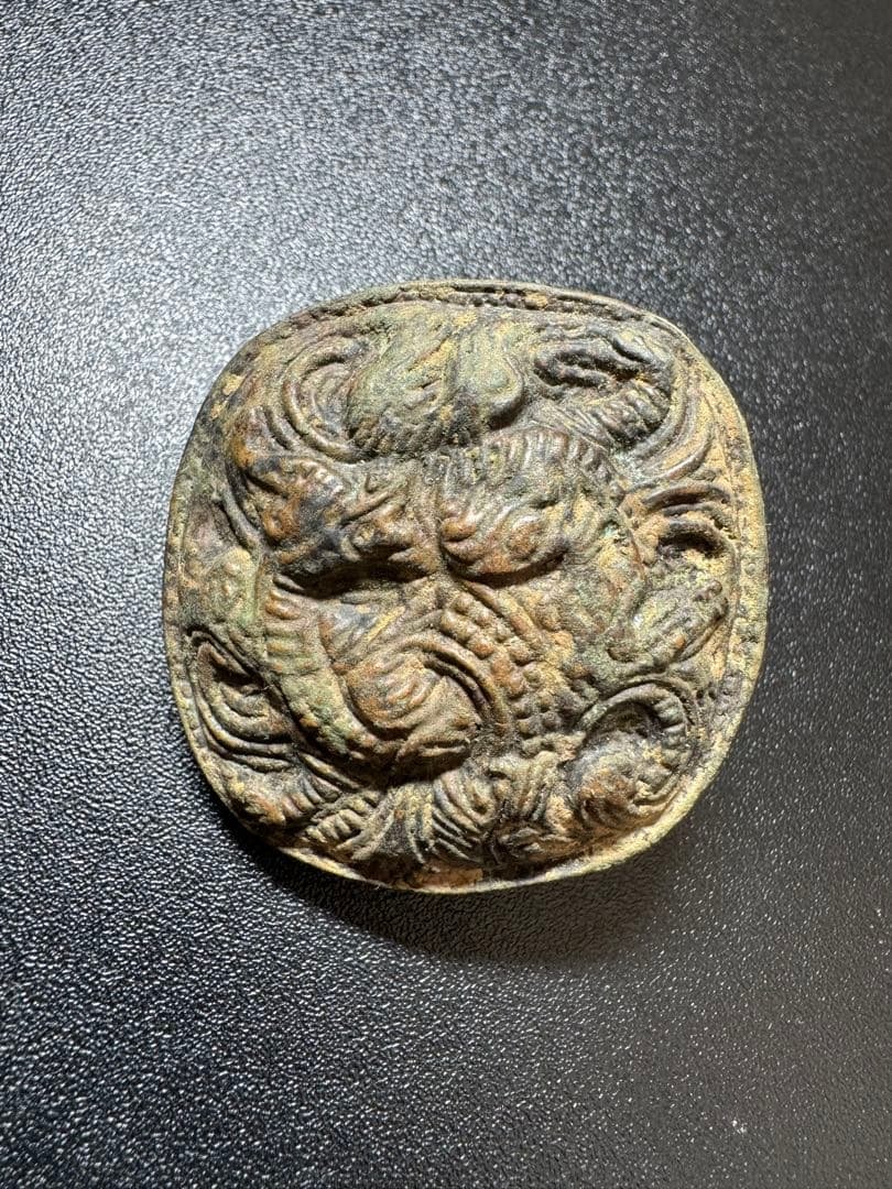 龍文様 剣装飾品 W時代物 銅製の彫刻 中国古美術 極細工 工芸品 美術品置物