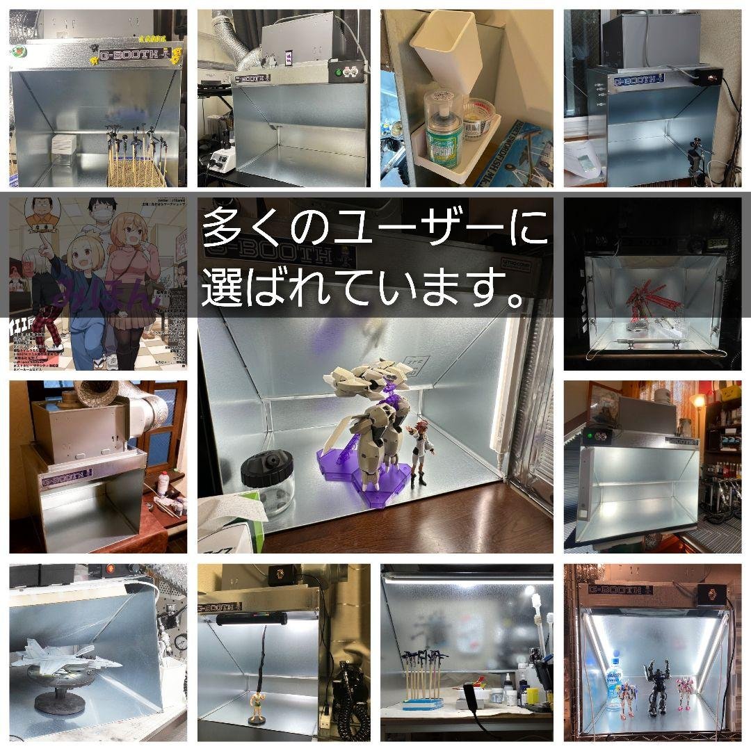 G-Booth静音研磨塗装ブース実用新案　三段階切替　風量430ｍ3/ｈセット