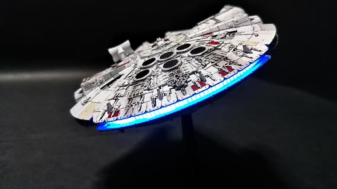 ミレニアムファルコン 角アンテナ仕様　 電飾改修 塗装済 完成品 1/350
