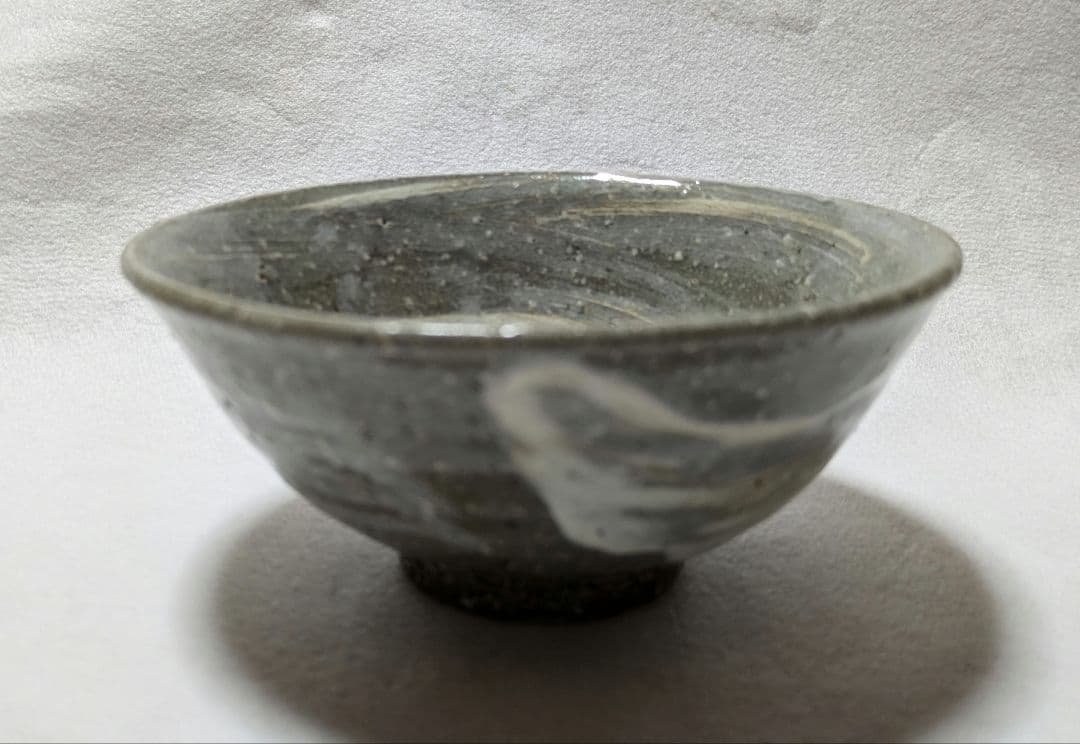 茶碗 平茶碗 唐津 刷毛目 鏡山窯 井上東也 共箱 茶道具