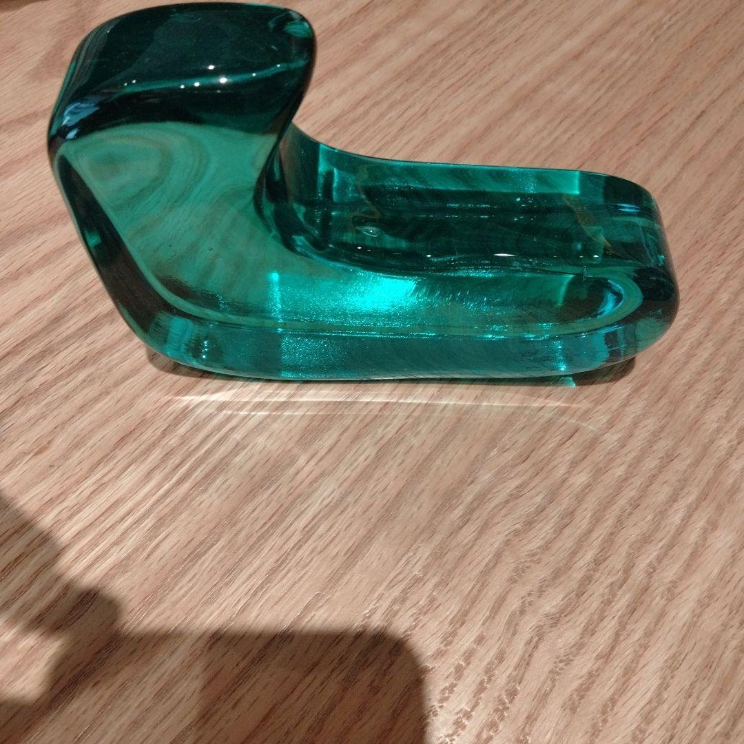  グリーン　ガラス オブジェ