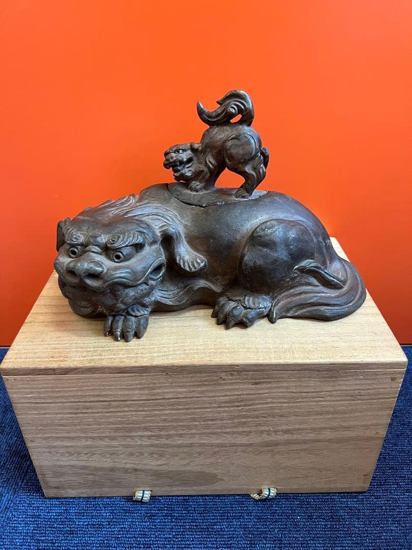 1346  古備前焼　獅子　置物　古美術品　時代物