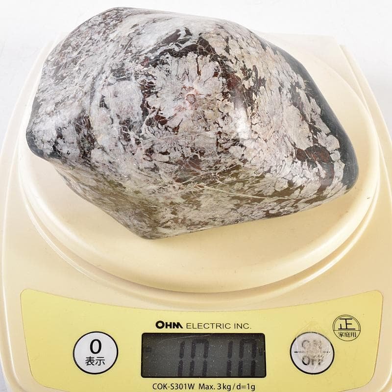天然石　鑑賞石　菊花石　置物　重さ約1010g　V　R8516