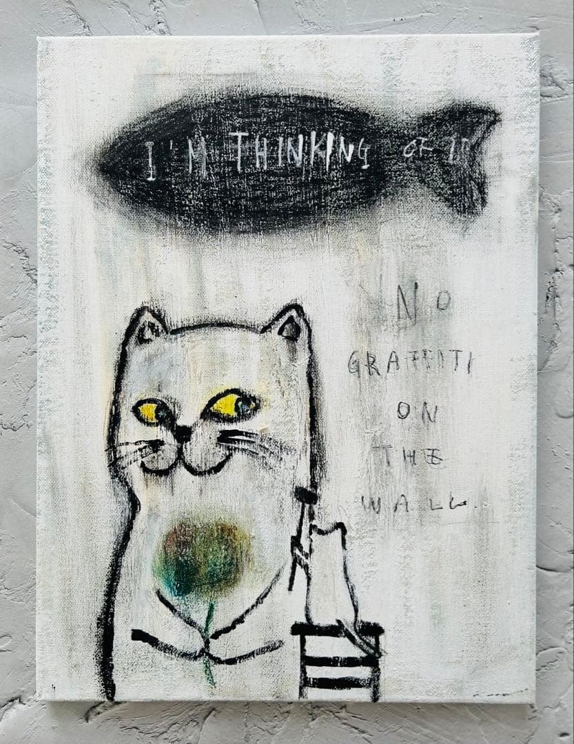 原画/猫/モダンアート/インテリア/Graffiti on the wall