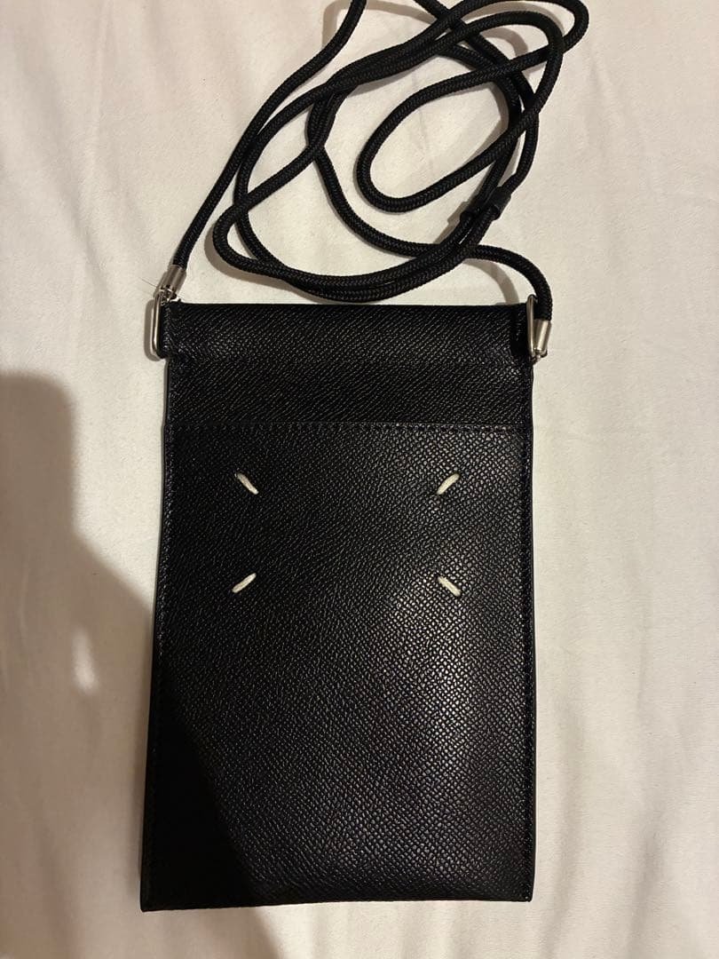 Maison Margiela ブラックスマホショルダーバッグ
