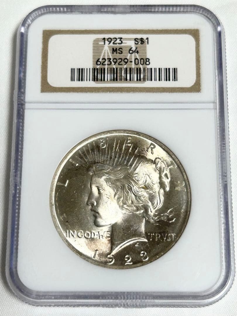1923 アメリカ ピースダラー 銀貨 NGC MS64 アンティーク 古銭