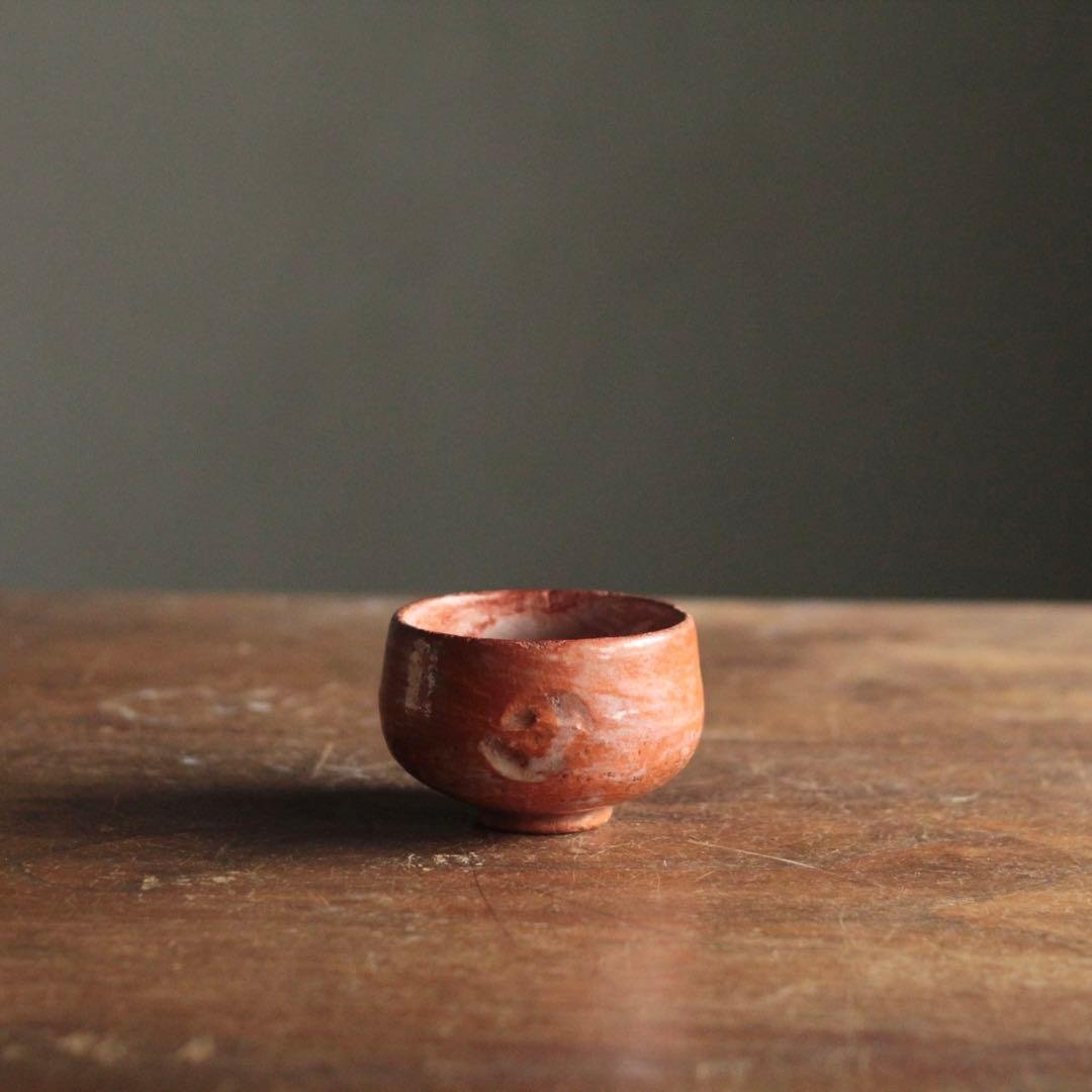 赤楽 小碗 No.3 大盃 小服茶碗 茶籠茶碗 古美術 古道具 アンティーク