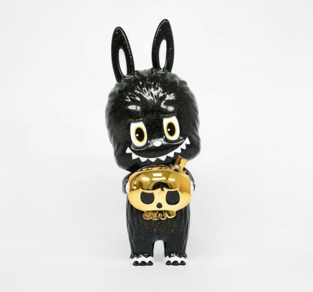 その他 Labubu Tycoco Cre (Black+Chrome Gold)