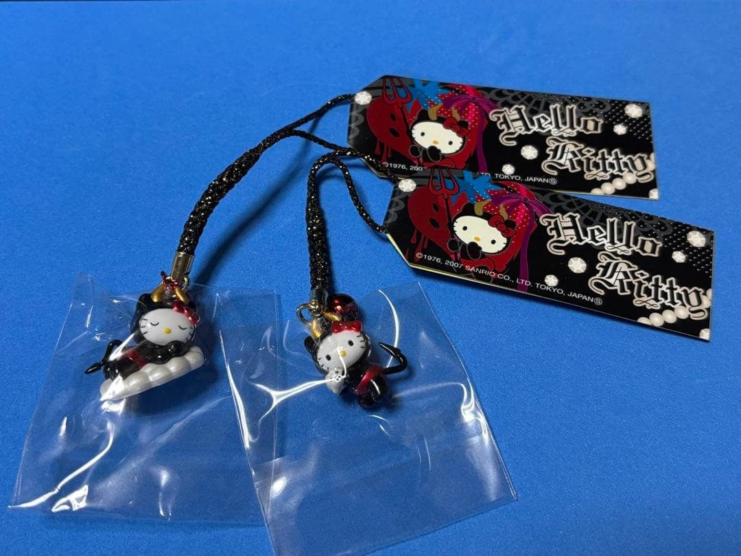 ハローキティ デビル 悪魔　根付 ストラップ　2種セット　希少