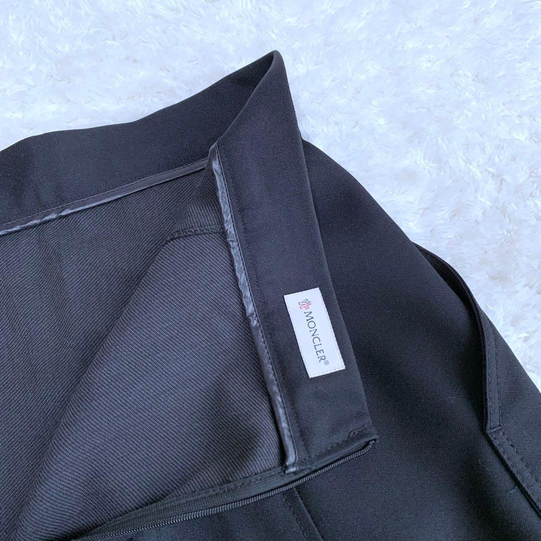 【ラム】美品♪ モンクレール ブラック ポケット付きスカート 38
