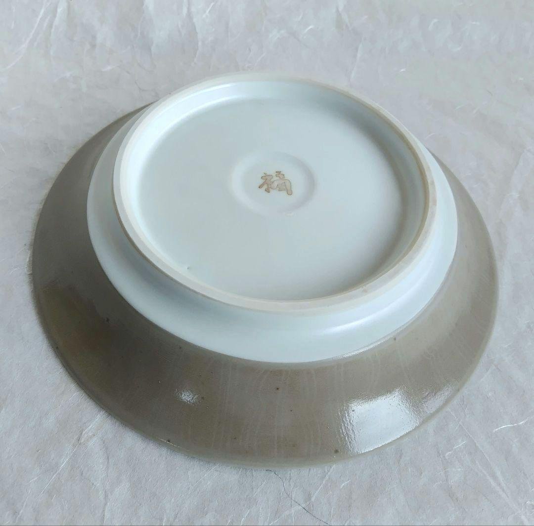 色絵磁器ふきのとう九寸皿 (豊福 誠 作)　未使用 新品同様