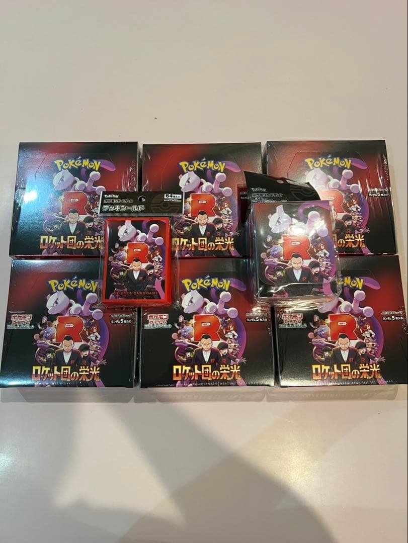 ポケモンカード ロケット団の栄光 6BOXシュリンクあり　ケース、スリーブセット