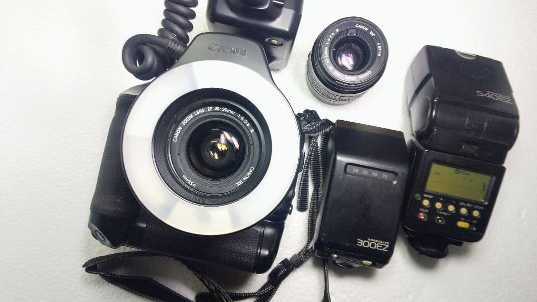 Canon EOS 1V フィルムカメラ、レンズ、ストロボ、三脚、他、セット