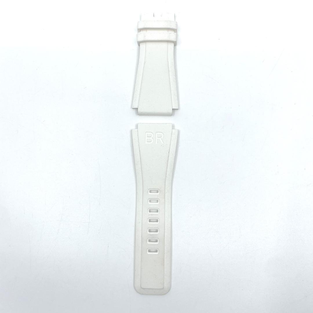 Bell & Ross　BR01,BR03用 ラバーベルト　24mm　ホワイト