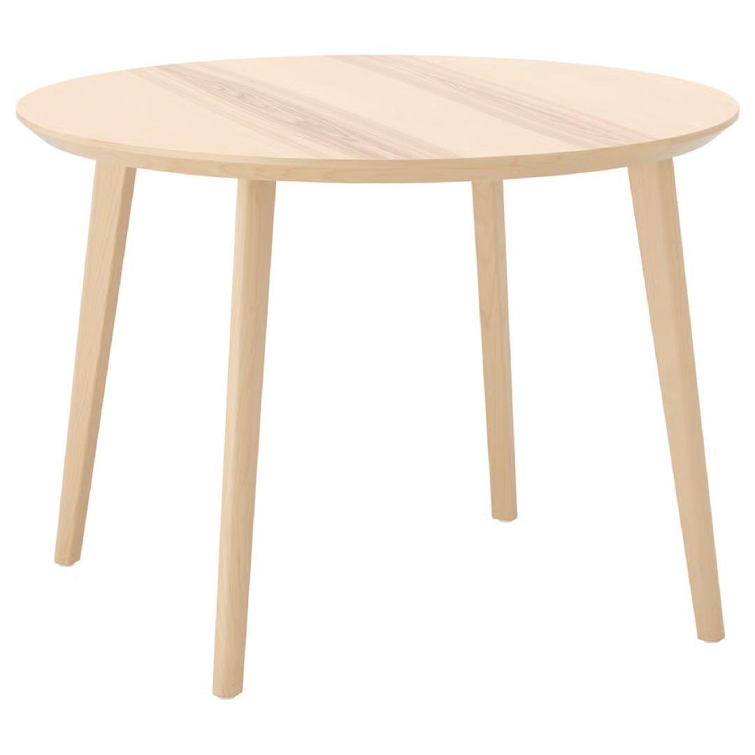 美品 IKEA リーサボー 丸テーブル ダイニングテーブル LISABO 105