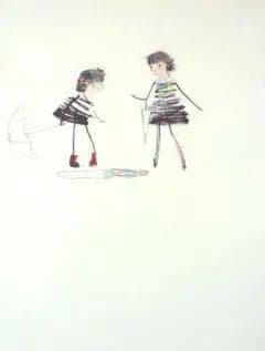 油絵 絵 絵画 インテリア F4-040314 人物 可愛い子供たち 雨上がり