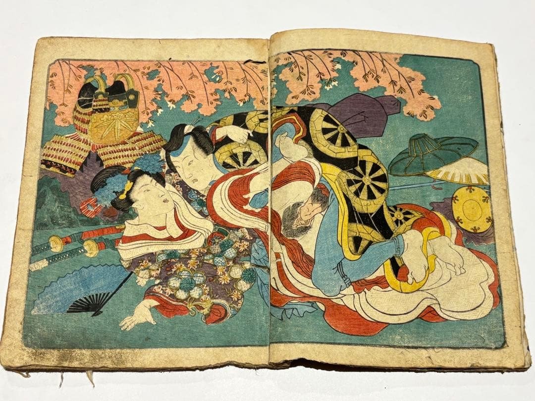 「月雪花四季の友 花の巻」歌川芳盛画 1冊|艶本 春画 浮世絵 和本 江戸時代