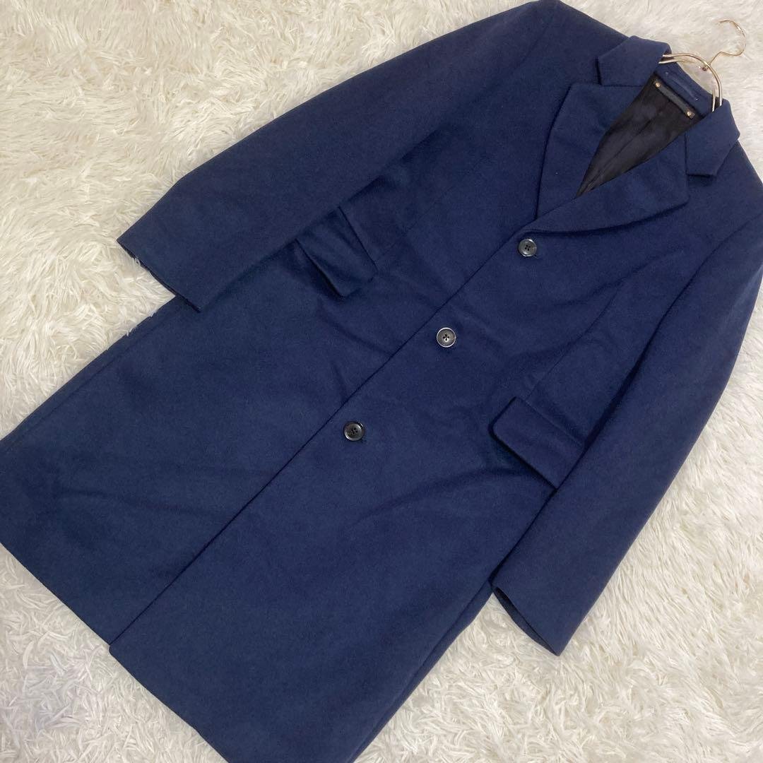 Paul Smith チェスターコート ネイビー M オシャレ オフィス 上品